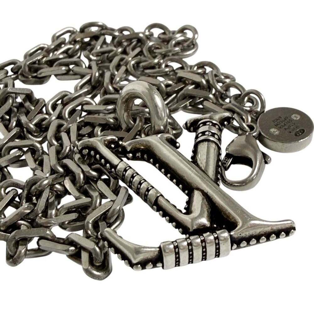 LOUIS VUITTON Silver Necklace - Picture 6 of 10